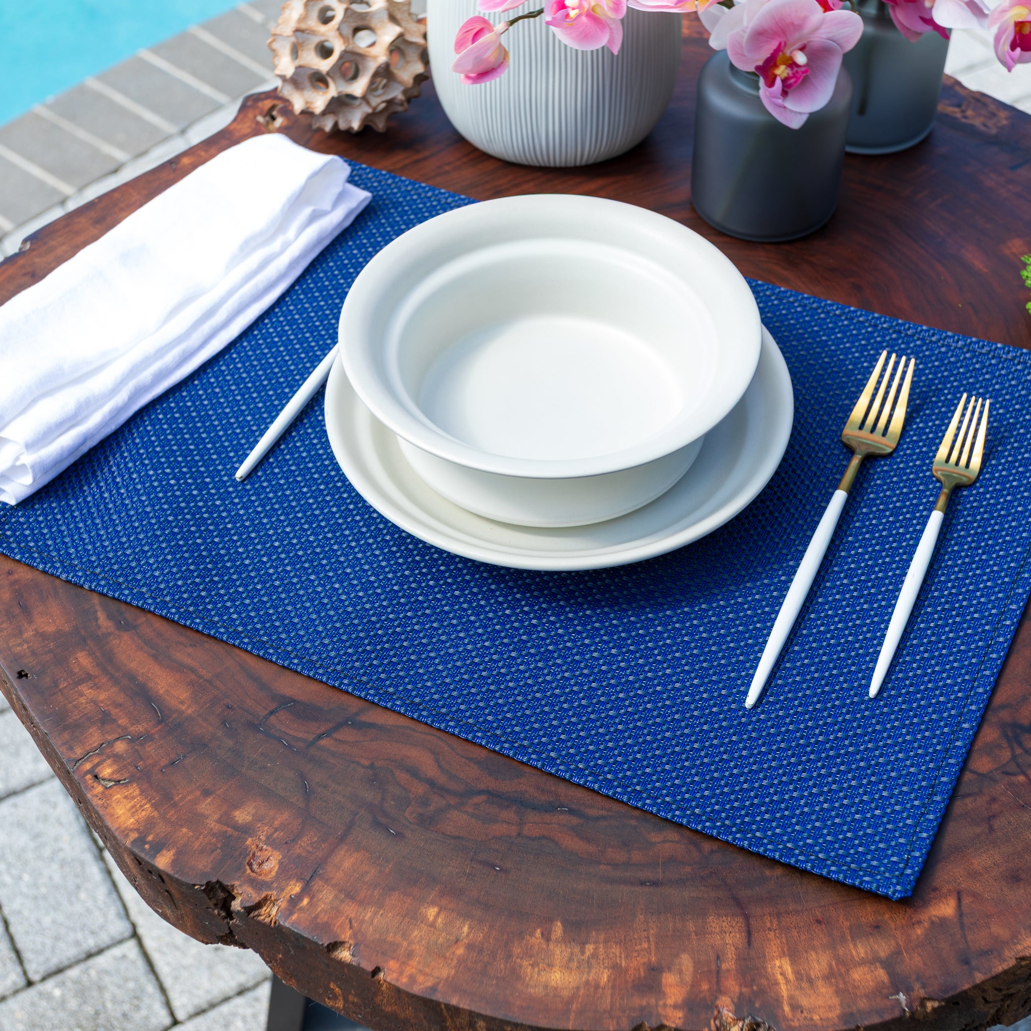 Dark Blue 4-Pack Fabric Sling Placemats