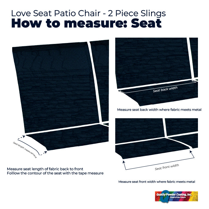 Loveseat - 2 Piece Fabric Sling Replacement