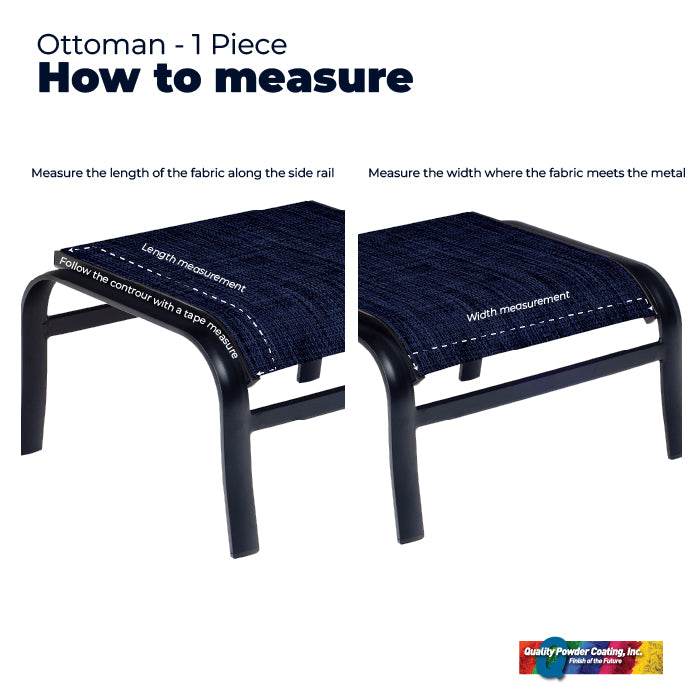Ottoman - 1 Piece Fabric Sling Replacement