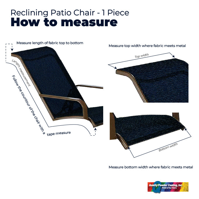 Reclining Chair - 1 Piece Fabric Sling Replacement