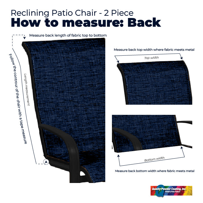Reclining Chair - 2 Piece Fabric Sling Replacement