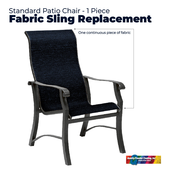 Standard Patio Chair - 1 Piece Fabric Sling Replacement