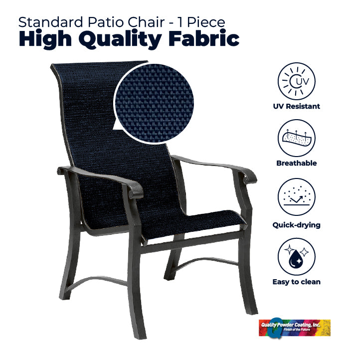 Standard Patio Chair - 1 Piece Fabric Sling Replacement