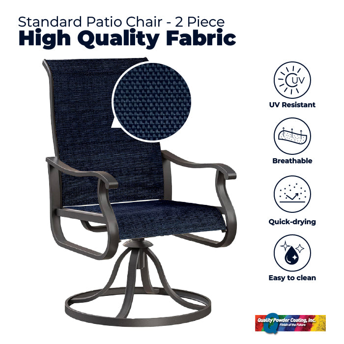 Standard Patio Chair - 2 Piece Fabric Sling Replacement